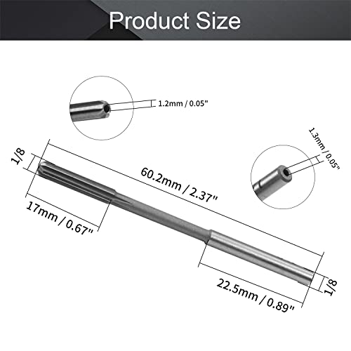 Utoolmart 1/8inch Dia Straight Shank Chucking Machine Reamer Milling Cutter Tool Numerical Control Milling Cutter Bar Indexable Straight Shank Straight Collet Chuck End Mill 1pcs - Image 2