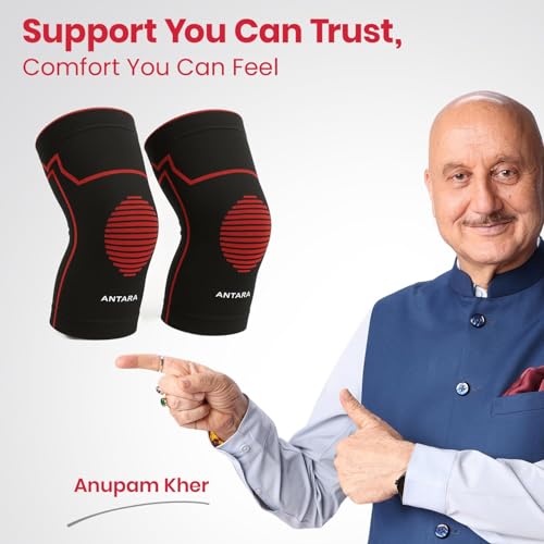 Image of AGEasy (Max Group Knee Cap for Men & Women | Support for Gym, Sports & Pain Relief | 4-Way Stretch, Anti-Slip, Inner Cotton Lining | Knee Sleeves for Squats, Running & Cycling (M)