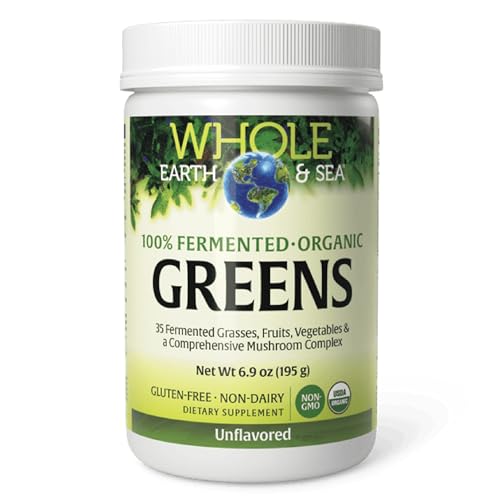 Natural Factors Whole Earth & Sea, Organic Fermented Greens, Vegan