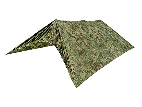 BE-X Frontier One Tarp 'Ranger 3' mit Zeltfunktion - 70D Nylon - 325cm x 280cm - PenCott Greenzone Cover
