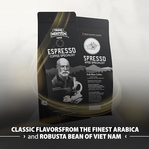 Image of TRUNG NGUYEN LEGEND Espresso Specialist Arabica Coffee Bean - Bag 17.6 Oz /500gr, Light Roast, Whole Beans, Full Coffee Beans, Smooth and Balanced Taste