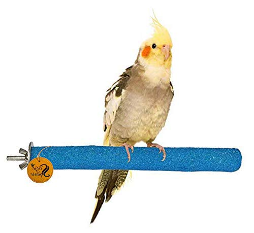 Sage Square Natural Habitat Wooden Sand Perch - Enhance Your Bird's Comfort and Playtime,Create a Comfortable Environment for Your Birds,Upgrade Your Bird's Cage (Set of 2, Size - 6")