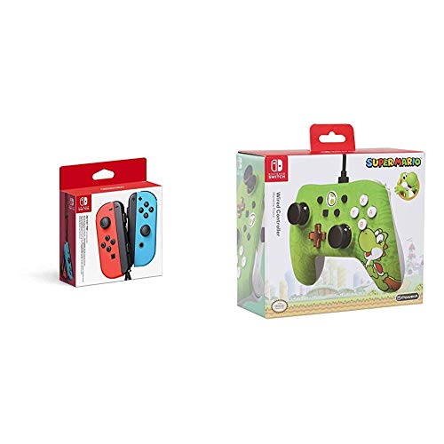 Nintendo Joy-Con 2er-Set Neon-Rot/Neon-Blau & Switch Iconic CTR. Yoshi [ ]