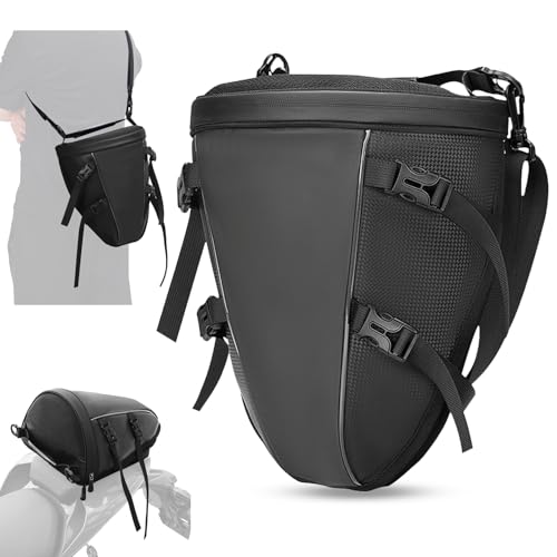 VICTOOM Motorrad Hecktasche 10-14L Multifunktionale wasserdichte Hecktasche Motorrad-Sitztasche Rücksitz Gepäcktasche Helm Tasche Aufbewahrungstaschen