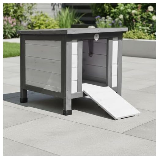 Mucola Winterfest Katzenhaus mit Rampe