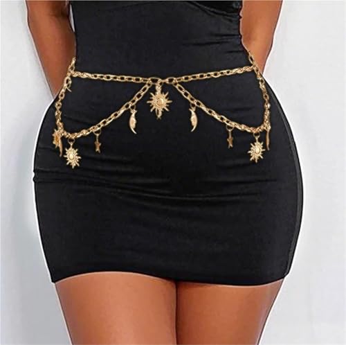 Metal Chain Belt 12pcs Women's Solid Color Decorative Chain - Elegant Sexy Waist Chain - Dress Accessory for Waist4