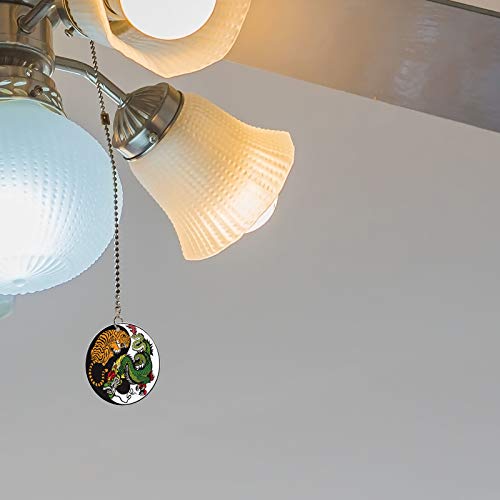 Image of Yin Yang Tiger and Dragon Fan /Light Pull