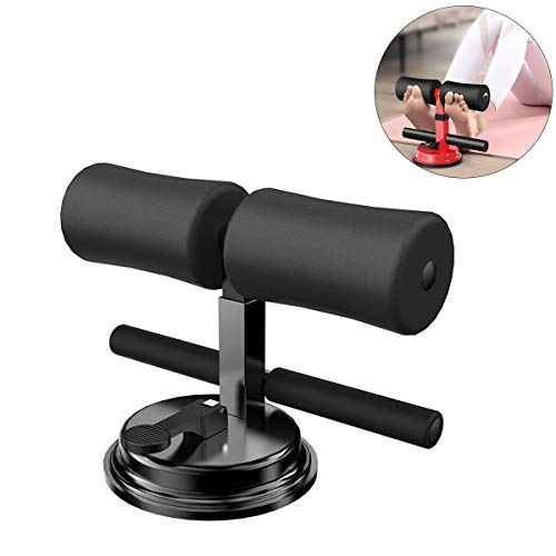 BEFANS Sit Up Bar, Upgraded Design Portable Adjustable Sit-up Floor Bar Self-Suction Sit Up Muscle Training Body Stretching Equipment with Comfortable Padded for Home Work or Travel
