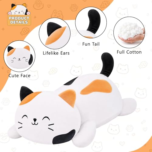 Image of Cat Heating Pad for Period Cramps Menstrual Pain Relief, Portable Electric Heat Pads USB Powered, Cute Grey Cat Plush Stuffed Animals Gift, Funny Cats Gifts for Women Teen Girls Birthday