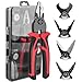 5 in 1 Combination Plier Tool Set, Includes Cable Cutters, Wire Stripper, Crimping Plier, Linesman Pliers, Scissor Interchangeable Pliers with Storage Case