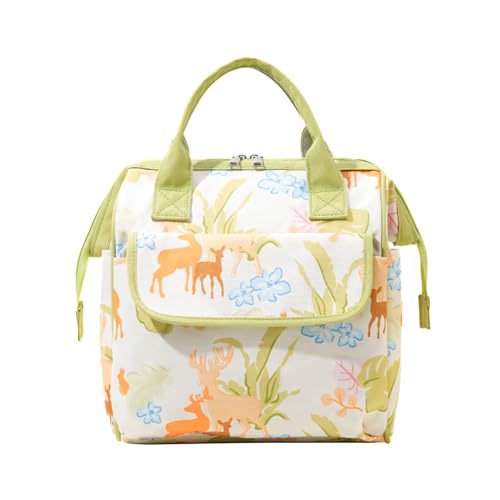 Mochila para mujer con varios compartimentos y gran formato amarillo