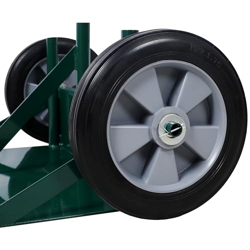 Carretilla para cilindros de soldadura de 440 lb con ruedas de goma sólidas de 10 pulgadas miniatura 7