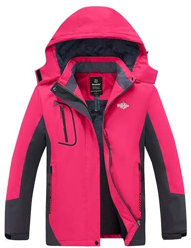 Image of Wantdo Women's Mountain Waterproof Ski Jacket Windproof Rain Jacket Winter Warm Hooded Coat