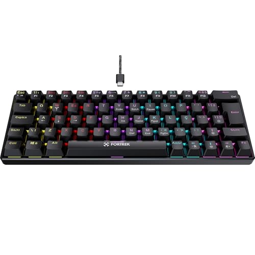 Teclado Gamer Mecânico Fortrek Gravity 65 Compact Preto Switch Outemu Red