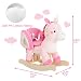 Labebe - Mecedora Caballo Bebe, Rosa Unicornio Caballito balancin, Juguete Caballos balancin...
