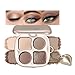 Mini Neutral Nude Cool-Toned Eyeshadow Makeup Palette with Mirror – Matte & Shimmer High Pigment Blendable Long-Lasting Mini Smokey Eye & Contour Makeup Palette, Perfect for Blue, Green & Brown Eyes