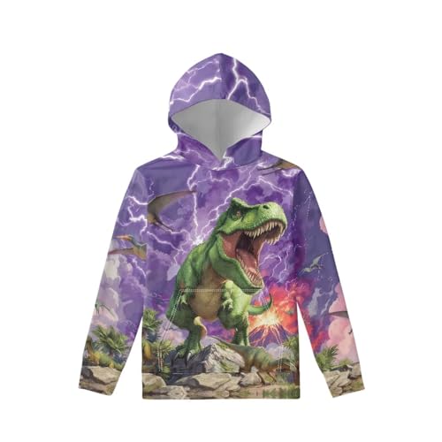 Image of WELLFLYHOM Boys Hooded Sweatshirts Hoodie Pullover Cool Graphic Crewneck Blouses Size 6-16
