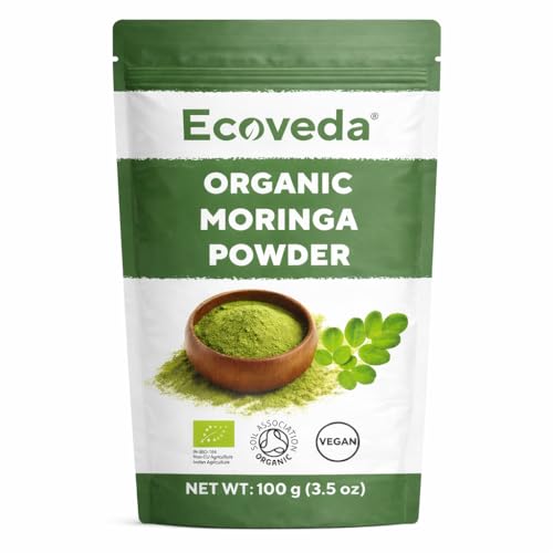 Ecoveda Organic Certified Moringa Leaf Powder 100 g Premium Quality
