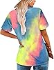 MOLERANI Women T Shirts Short Sleeve V Neck Summer Tops Casual Loose Tee Dyed Pink Yellow Size 18-20 #2