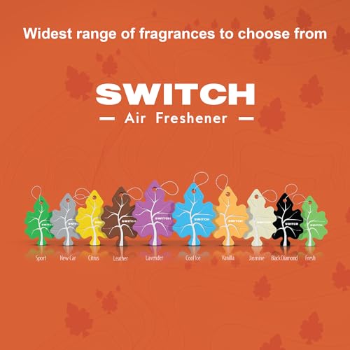 Image of SWITCH Car Air Freshener + Screen Cleaning Cloth Combo | Fresh Fragrance Car Perfumes | Luxury Hanging Perfume | Long Lasting Aroma | Refreshing Smell | Car Accessories Interior (Pack of 1)