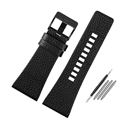 Elegantyl Lederarmband 22mm - 34mm Herrenuhr Ersatzarmband Uhrenzubehör + Montagewerkzeug, 34mm