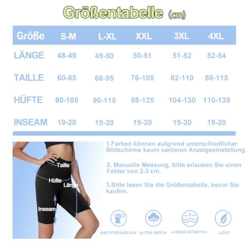 TNNZEET Radlerhose Damen Hohe Taille Kurze Sporthose Leggings Blickdicht Sommer Shorts Yoga Hose für Gym Sport (Armeegrüne Camo,S-M)