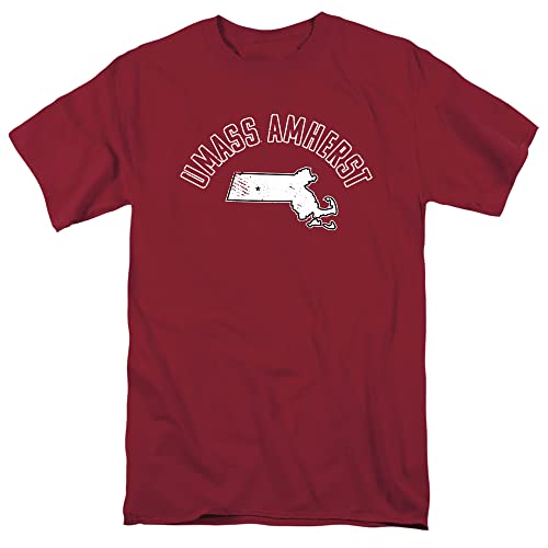 University of Massachusetts Official State Shape Unisex Adult T Shirt,University of Massachusetts, X-Large