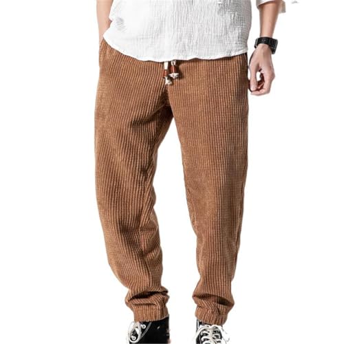 GUOYUXIAO Spring and Autumn Men's Corduroy Japanese Style Loose Chinese Style Casual Pants2