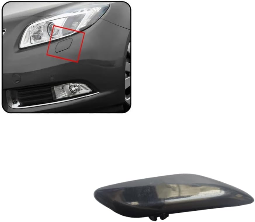 Car Accessories, for Fortuner Washer Nozzle Cover,Front Bumper Headlight Washer Nozzle Primed Cover Cap for Fortuner Black ABS Plastic[79841] (L-H S, FRTNER T-2)