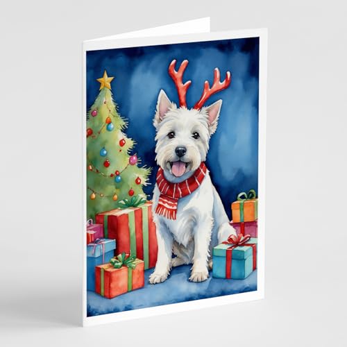 Caroline's Treasures Westie White Terrier Dogs 5x7 Note Cards Set of 8