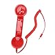 Retro-Telefonhörer, Retro-Vintage-Telefonhörer, Handy-Empfänger, Mikrofon, Mikrofon, Lautsprecher für Mobiltelefone, Computer (Rot)