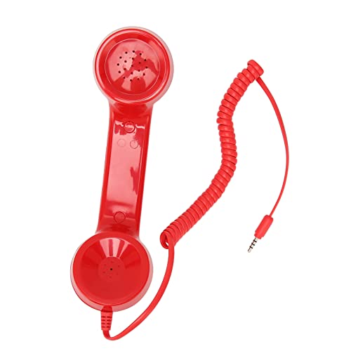 Retrotelefonlur för Smartphone - Röd Handhållen Mobilmottagare