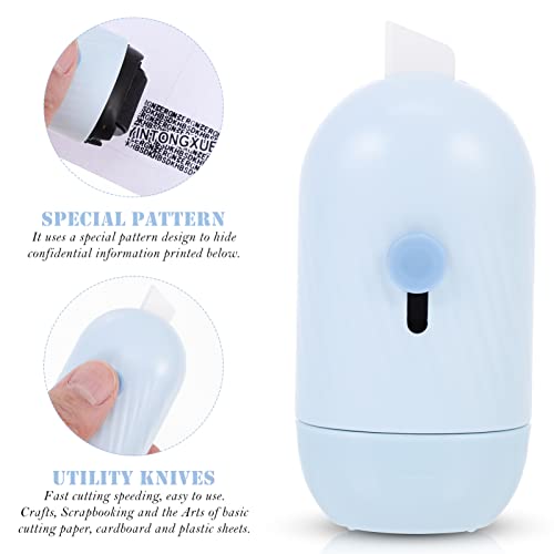 cabilock Rolo de carimbo com proteção de identidade, rolo retrátil, caixa utilitária, abridor de car
