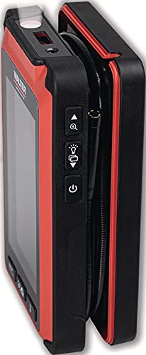 WALTER Multifunktionskamera 5-in-1, Endoskopkamera, Entfernungsmesser, Temperaturmesser, integrierte Schwanenhalsverlängerung, hochauflösendes Farbdisplay, Aufbewahrungstasche, LED-Arbeitslicht, Laser