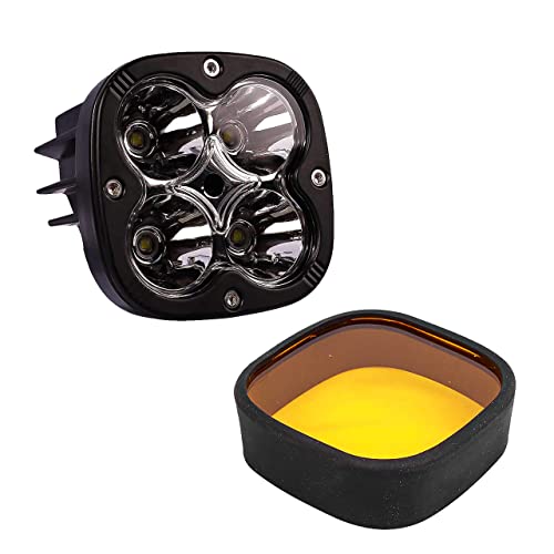 Image of Royal Piston Dual Colour LED Fog Light: 8 LED Chips Powerful 120W LED, Laser Spotlight, Wide Coverage Fog lamp for Bike, Car, SUV