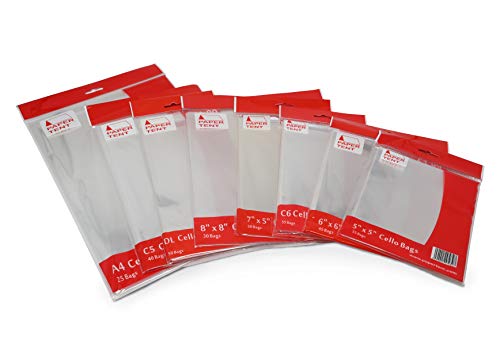 Papertent A4 Cello Bags, 40 Micron, Qty 125 (5 PACKS x 25)