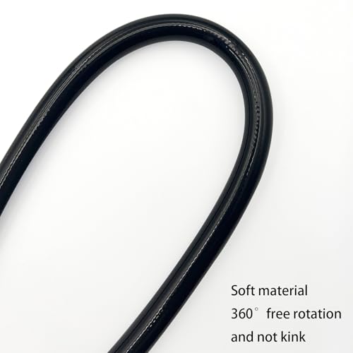 Image of Replacement Shower Hose for RV Camper 6in Flexible & Kink-Free Heavy Duty PVC Lead-Free Black