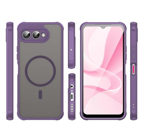 Image of Compatible with T-Mobile Revvl 8 Case Cover,Compatible with MagSafe,Anti-Fall,Compatible with T-Mobile T Phone 3 5G Cell Protective Phone Case Purple