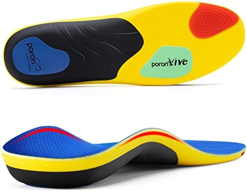 TANSTC Professional Sport Insoles with Medium Arch Support and Shock Absorption for Plantar Fasciitis and Flat Feet Pain Relief in Men and Women, Orthotics Shoe Insert, Breathable & Anti-Slip, XL