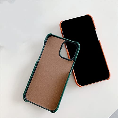 Étui en cuir PU de luxe BSAPP pour iPhone XS Max style élégant avec porte-carte kaki