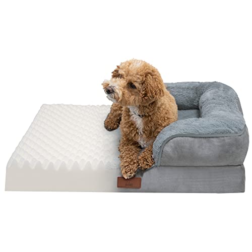 Fur-Bone-Memory-Foam-Dog-Bed-Orthopedic-Dog-Bed-Couch-with-Removable-Zipper-Cover-Non-skid-Bottom-Dog-Sofa-Waterproof-Mattress-Protector-Puppy-Bed-Dog-Accessories-Dog-Beds-Sofa-Bed-Small