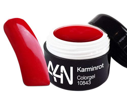 Gel de color rojo carmín para UV/LED, alta opacidad, 5 ml