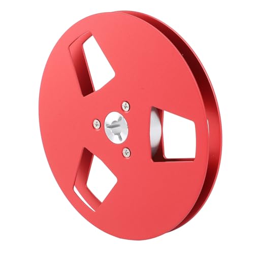 Empty Tape Reel, Reel To Reel Recorder Reel Nab Universal Open for 1/4 Inch Tape (Red)