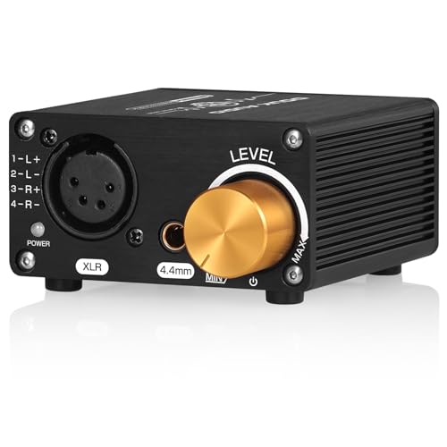 Douk Audio U5PRO HiFi Fully Balanced Headphone Amplifier, Mini Stereo Amp for XLR and 4.4mm Headsets, Replaceable Op-Amps, 18-600? Compatibility, 1500mW Output Power