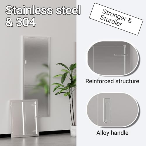 Puerta de acceso al ático con panel decorativo de acero para mejoras del hogar 4