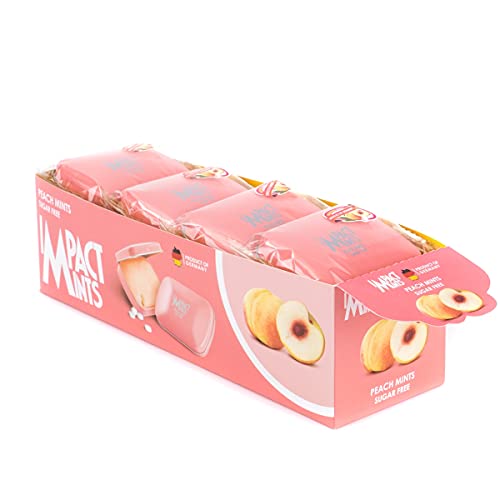 Image of Impact Products Sugar Free Mints Peach 14g - Pack of 12, 168 g