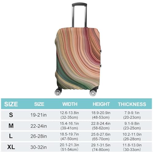 Green And Gray Stripes Luggage Cover Personalization Suitcase Covers Protector Elastic Washable Baggage Cover Anti-Scratch For Traveling, Aircraft Consignment M2