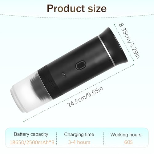 Image of 3-in-1 Portable Coffee Maker, Self-Heating Espresso Machine, USB Rechargeable Travel Coffee Maker, Compact for Office, Travel, Camping - Black