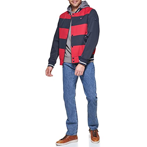 Tommy Hilfiger Men's Fashion Bomber with Attached Jersey Hood2