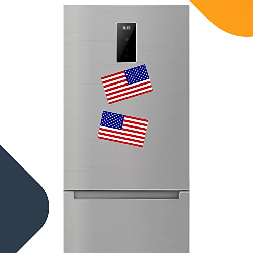 Image of Magnet Me Up Patriotic American Flag Magnet Decals, Opposing 2 Pack, 5x8 Inches, Heavy Duty Automotive Magnet for Car Truck SUV, Any Magnetic Surface, Showcase Your Patriotism, Crafted in USA